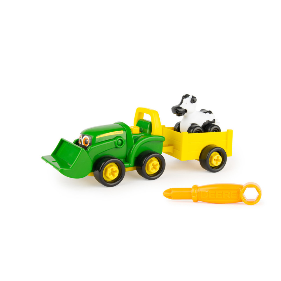 Ігровий набір-конструктор John Deere Kids 47210 Трактор із ковшем і причепом