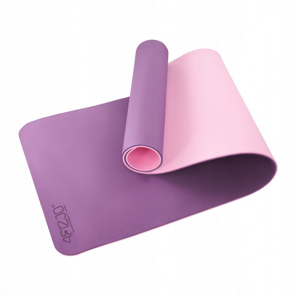 Килимок для йоги та фітнесу 4FIZJO 4FJ0388 TPE 180 x 60 x 0.6 см, Violet/Pink