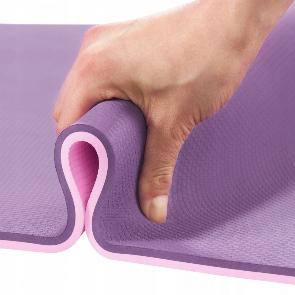 Килимок для йоги та фітнесу 4FIZJO 4FJ0388 TPE 180 x 60 x 0.6 см, Violet/Pink