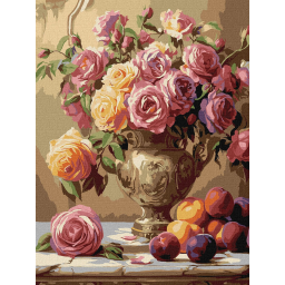 Картина по номерам "Разноцветные розы" Идейка KHO3291, 30х40 см Картина по номерам "Разноцветные розы" Идейка KHO3291, 30х40 см