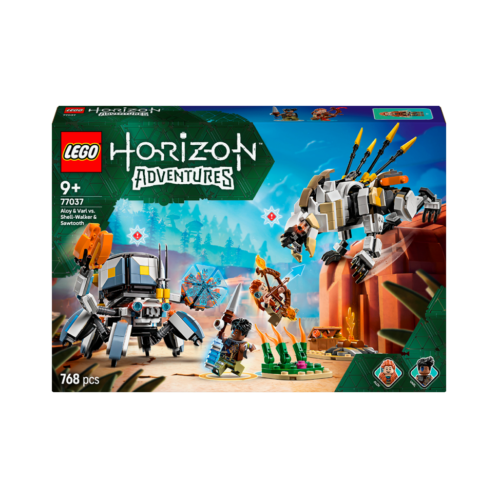 Конструктор Horizon Aloy и Varl против Shell-Walker и Sawtooth LEGO 77037, 768 деталей