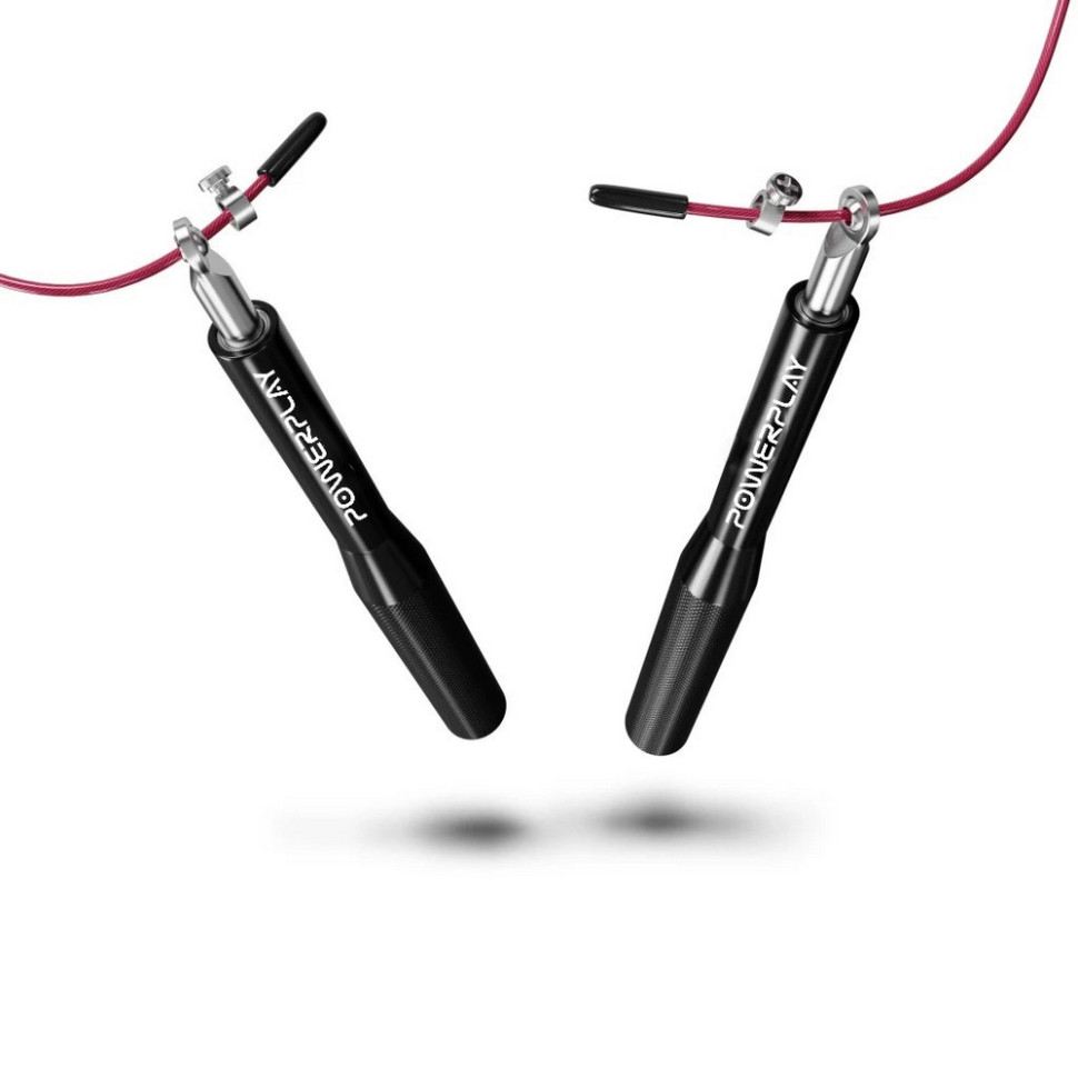 Скакалка скоростная на подшипниках 4207 Elite Jump Rope PowerPlay PP_4207_Black 3 метра