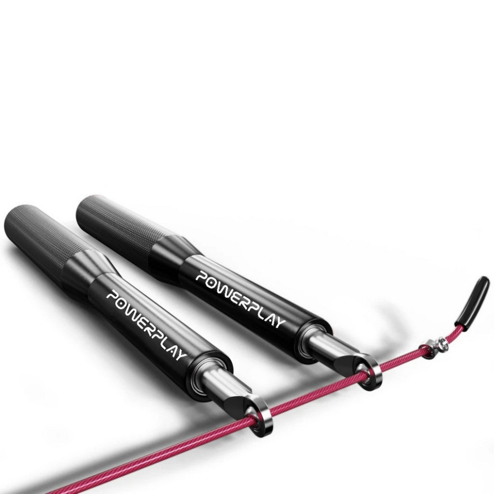 Скакалка скоростная на подшипниках 4207 Elite Jump Rope PowerPlay PP_4207_Black 3 метра