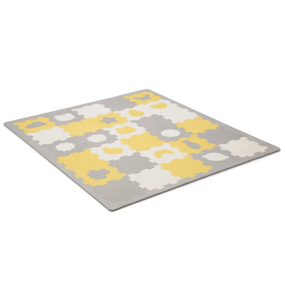 Коврик-пазл Luno Shapes Yellow Kinderkraft KPLUSH00YEL0000, 30 элементов