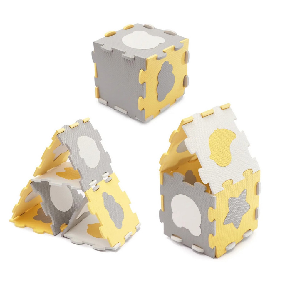 Коврик-пазл Luno Shapes Yellow Kinderkraft KPLUSH00YEL0000, 30 элементов
