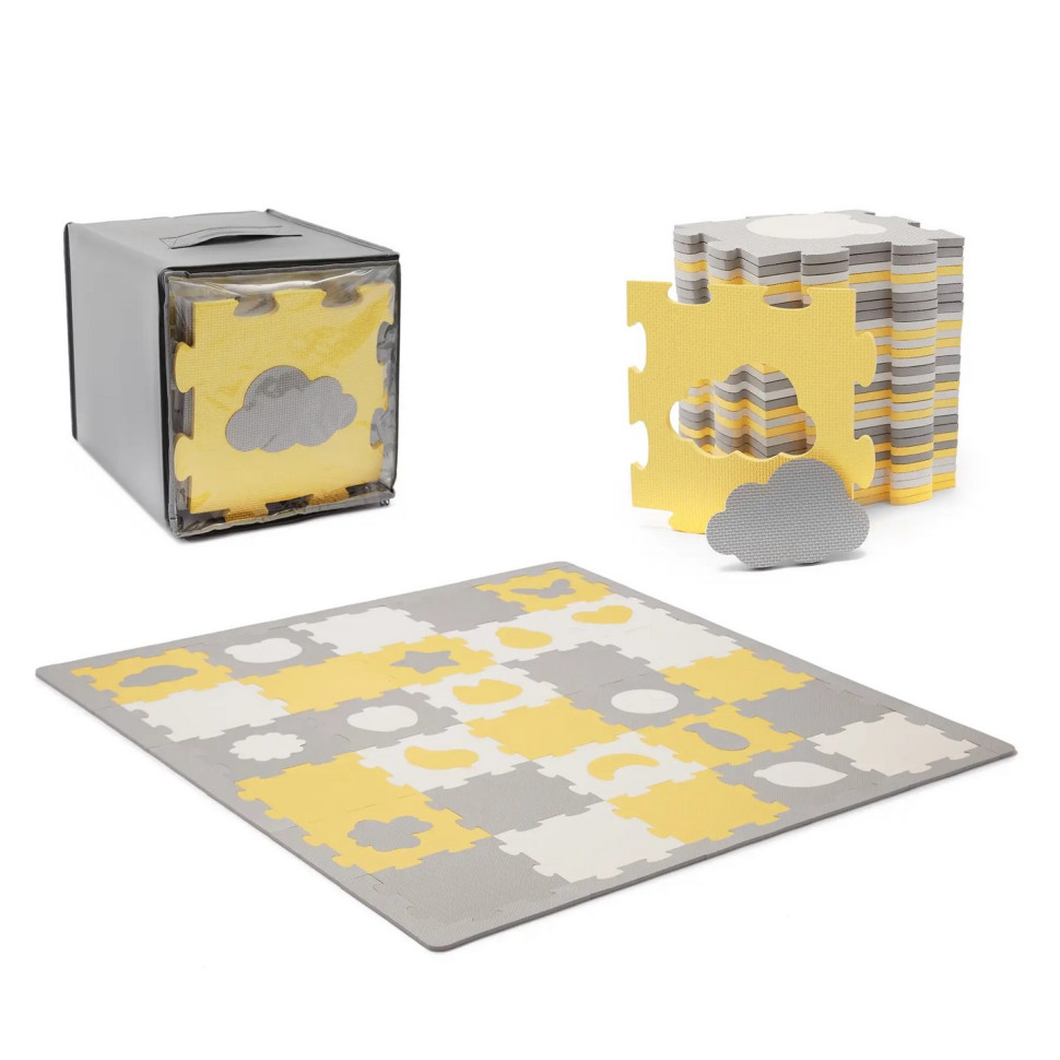 Коврик-пазл Luno Shapes Yellow Kinderkraft KPLUSH00YEL0000, 30 элементов