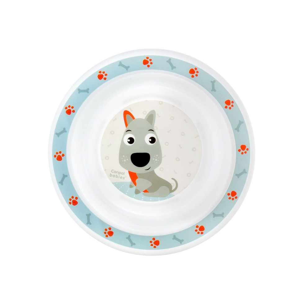 Дитячий набір посуду Cute Animals Canpol babies 4/401_blu 5 предметів