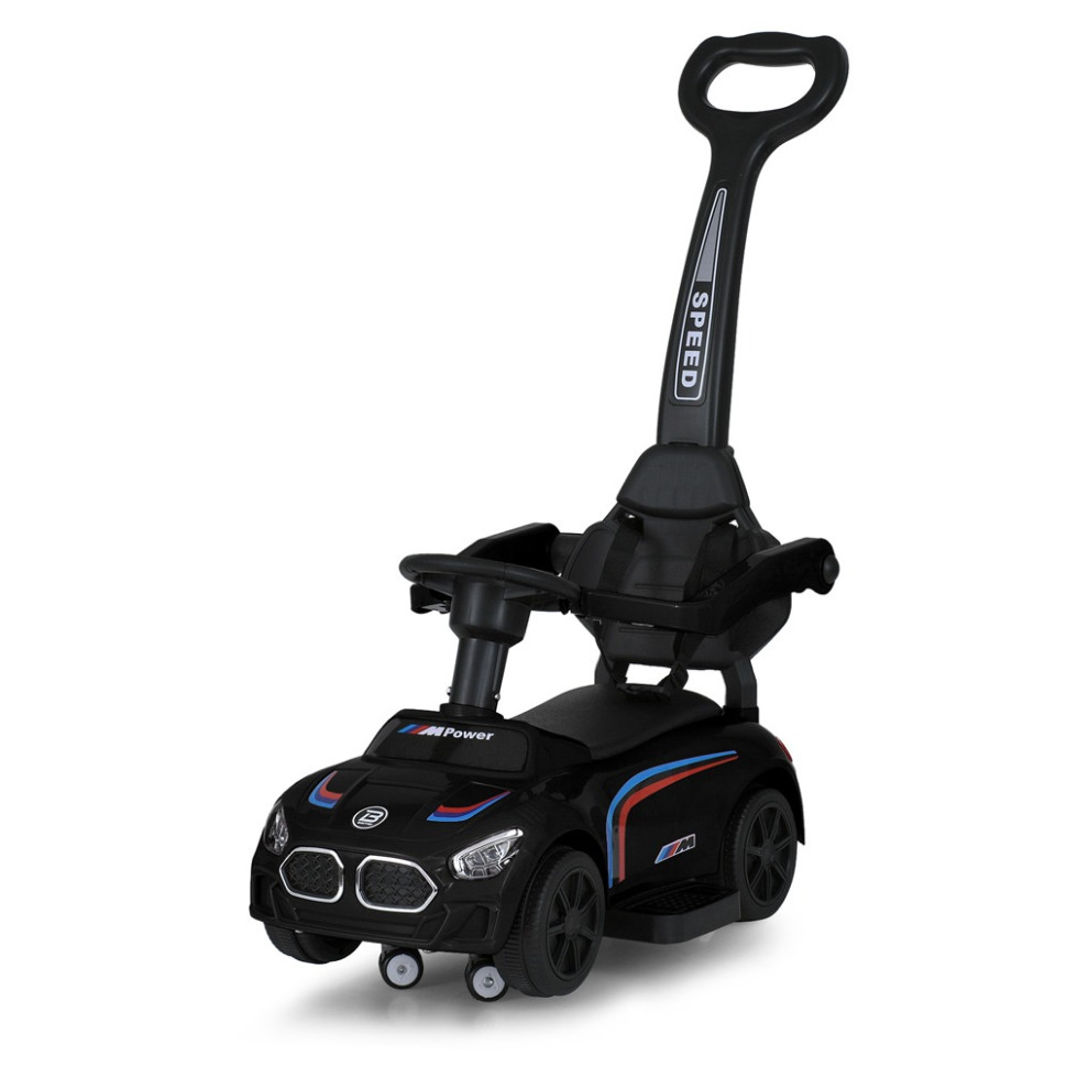 Дитяча каталка-толокар Bambi Racer M 5785-2 чорний, з батьківською ручкою