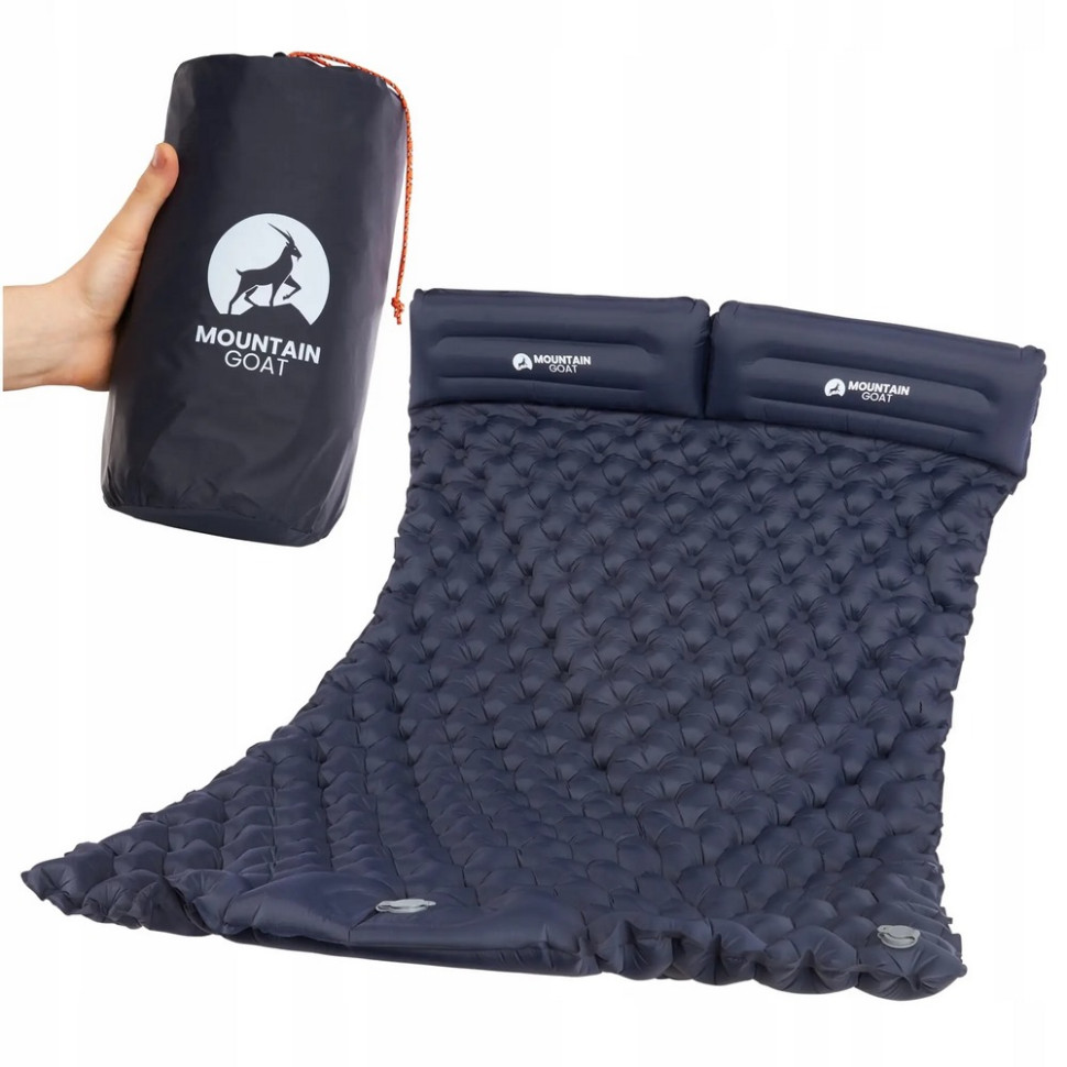 Коврик (каремат) надувной двухместный Mountain Goat MG0013 Navy Blue 200 x 120 x 7 см