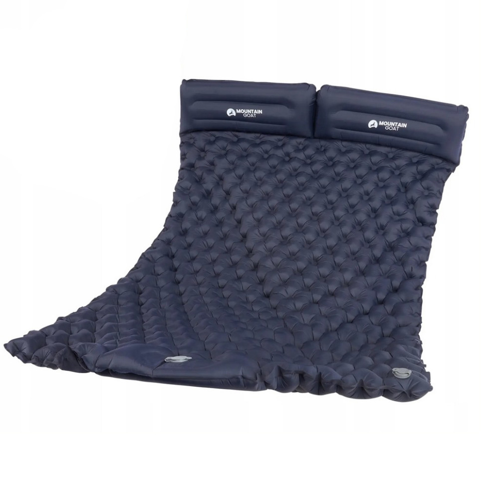 Коврик (каремат) надувной двухместный Mountain Goat MG0013 Navy Blue 200 x 120 x 7 см