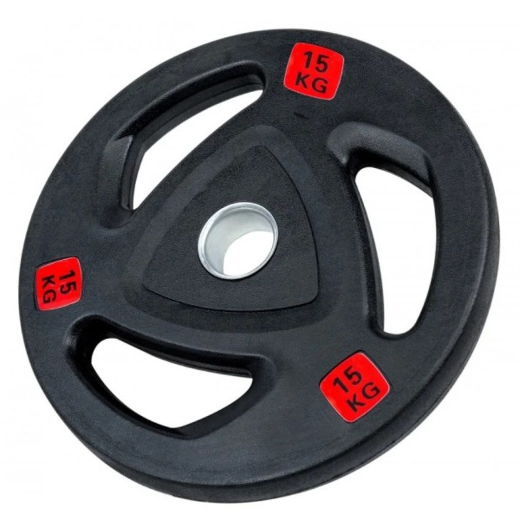 Диск олимпийский RCP18 Fitnessport 131569FS, обрезиненный, черный 15 кг