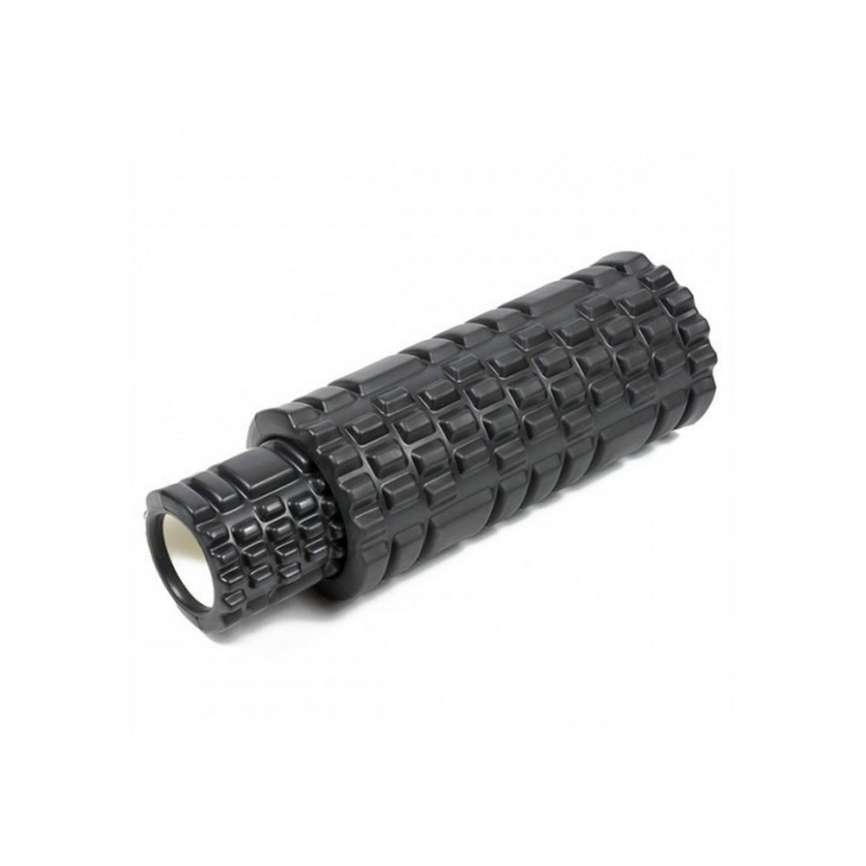 Масажний ролик Grid Roller Double EasyFit EF-7737-4-Bk 33 см, Чорний