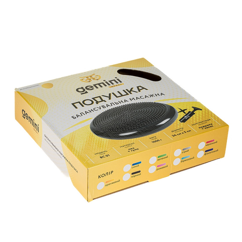 Балансировочная массажная подушка с насосом и коробками Gemini Pro BC-01CYAN Бирюзовый