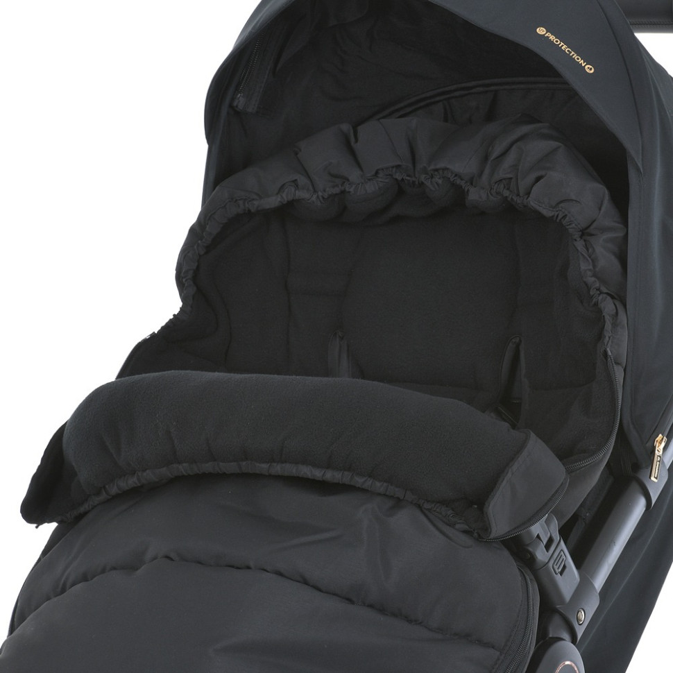 Конверт в коляску El Camino ME 1131 Footmuff Plus Black 100 х 53 см, застежки-молнии
