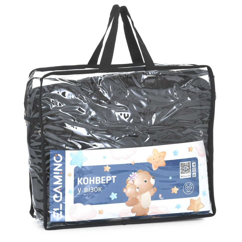Конверт в коляску El Camino ME 1131 Footmuff Plus Black 100 х 53 см, застежки-молнии