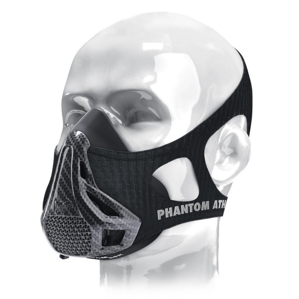 Маска для тренировки дыхания Training Mask Phantom PHMASK1012-M, Carbon, M