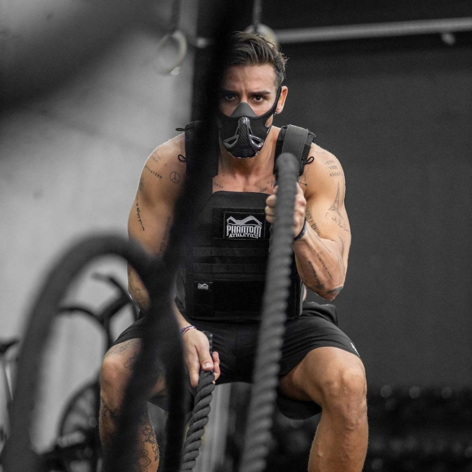 Маска для тренировки дыхания Training Mask Phantom PHMASK1012-M, Carbon, M
