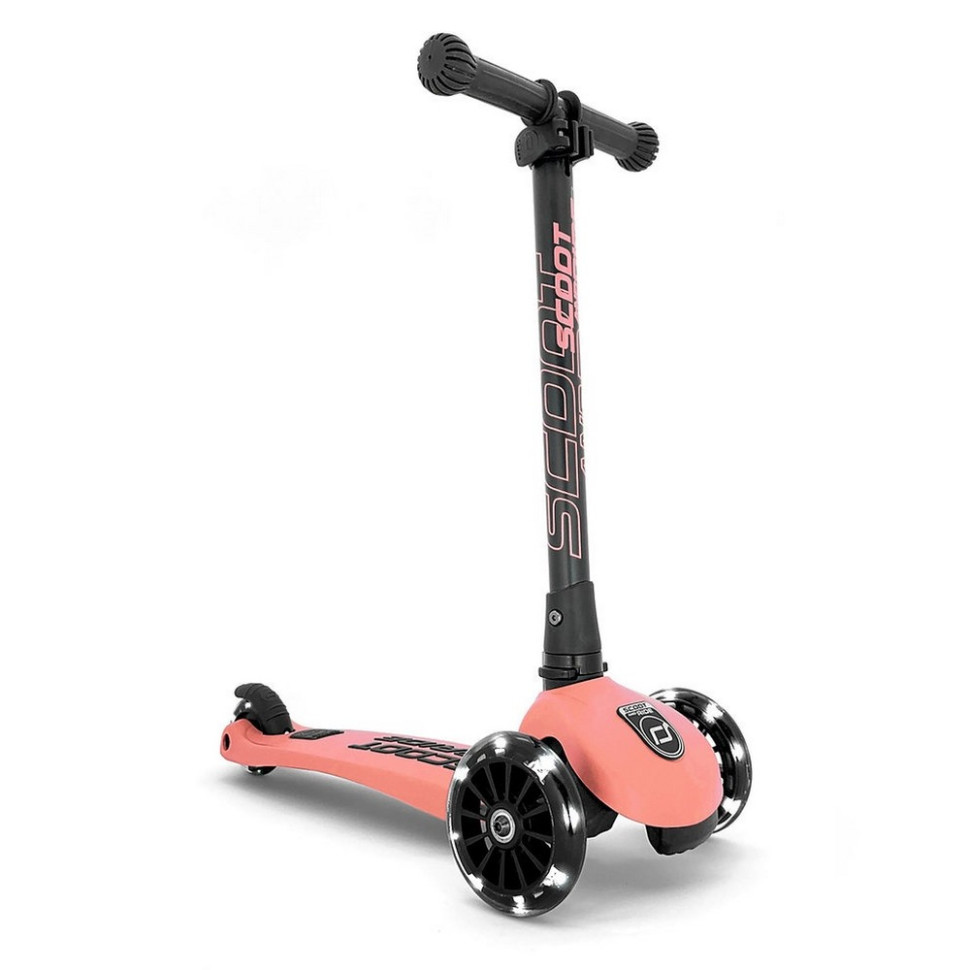 Самокат триколісний Highwaykick-3 Scoot and Ride SR-96357 з колесами, що світяться, персик