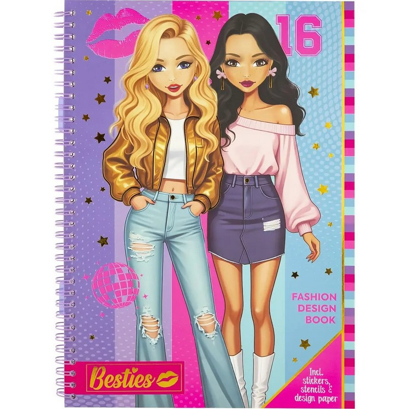Набір для творчості Книга модельєра Besties 990203 фіолетова, з наліпками