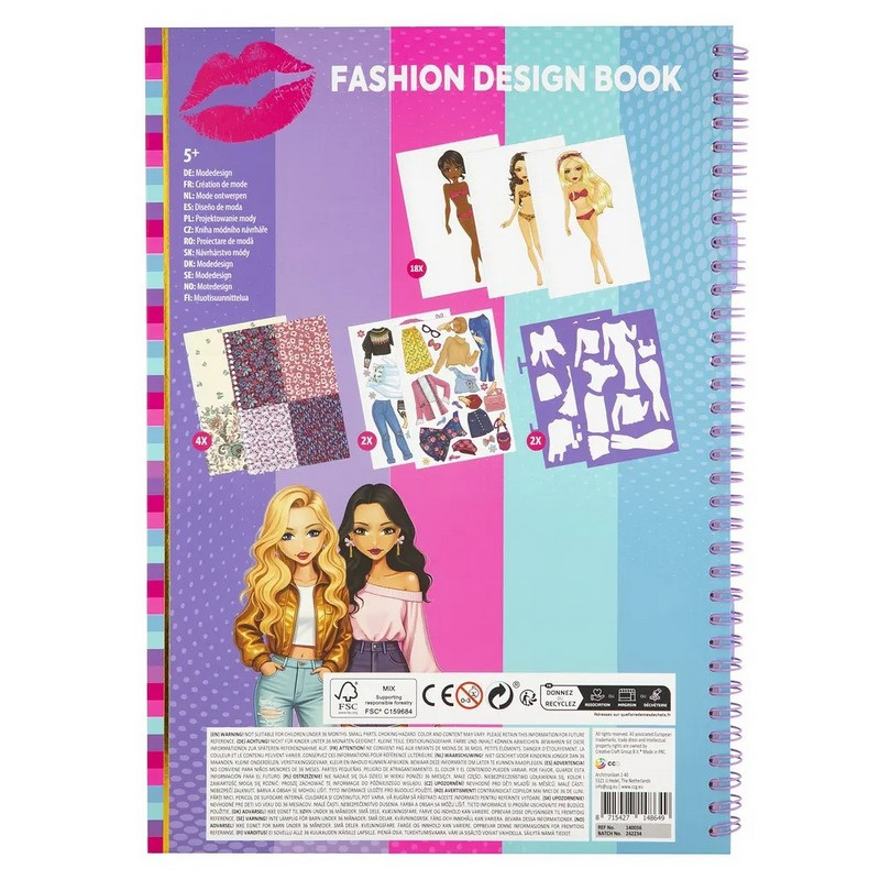 Набір для творчості Книга модельєра Besties 990203 фіолетова, з наліпками