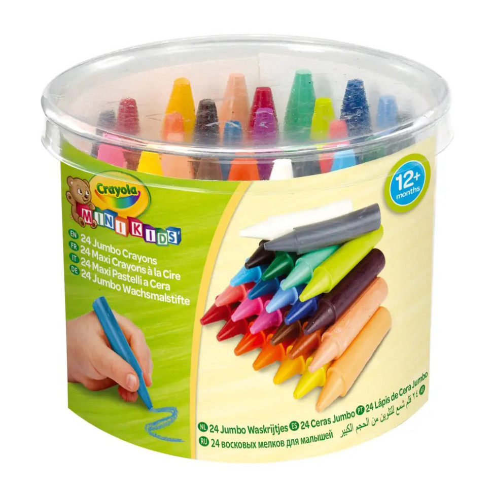 Набор большого воскового мела для малышей Mini Kids Crayola 256243.112, 24 шт