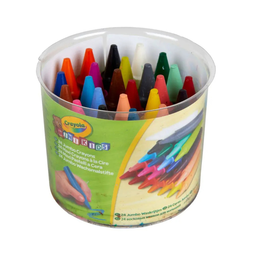 Набор большого воскового мела для малышей Mini Kids Crayola 256243.112, 24 шт