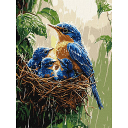 Картина по номерам "Весенний дождь" ©art_selena_ua Идейка KHO6741, 30х40 см