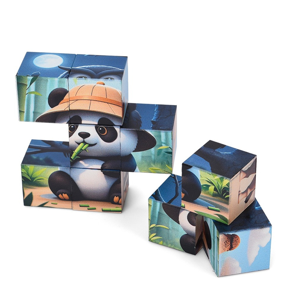 Детский магнитный кубик-пазл