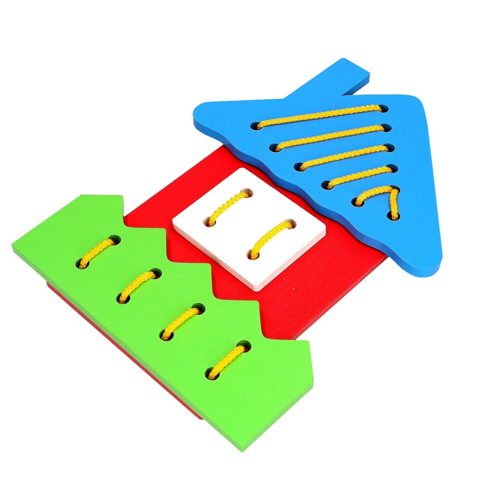 Детская деревянная шнуровка 