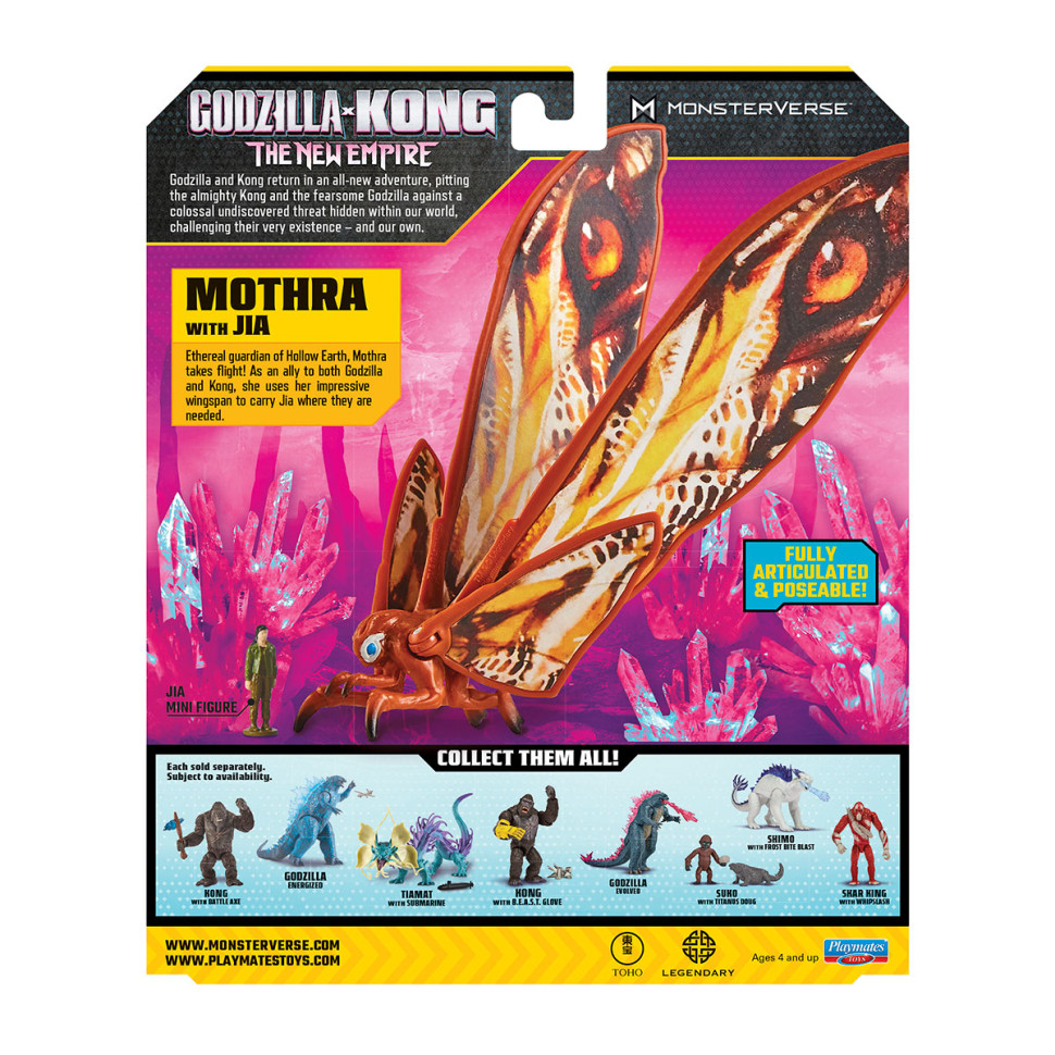 Игровой набор фигурок Мотра с Джией Godzilla vs. Kong 35207 с подвижными частями тела