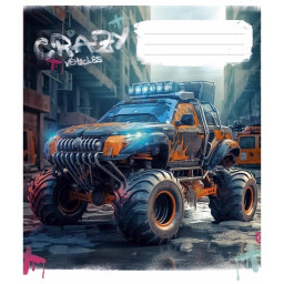 Тетрадь общая "Monster trucks" Школярик 048-3283L-4 в линию, 48 листов