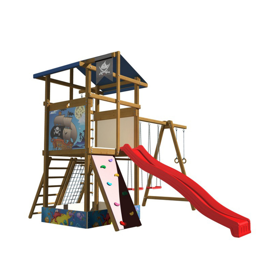 Дитячий майданчик SportBaby-10 з кільцями та гіркою