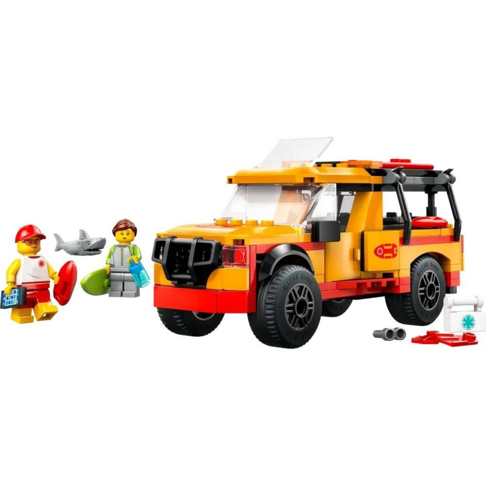 Конструктор Пляжный спасательный грузовик LEGO 60453, 214 деталей