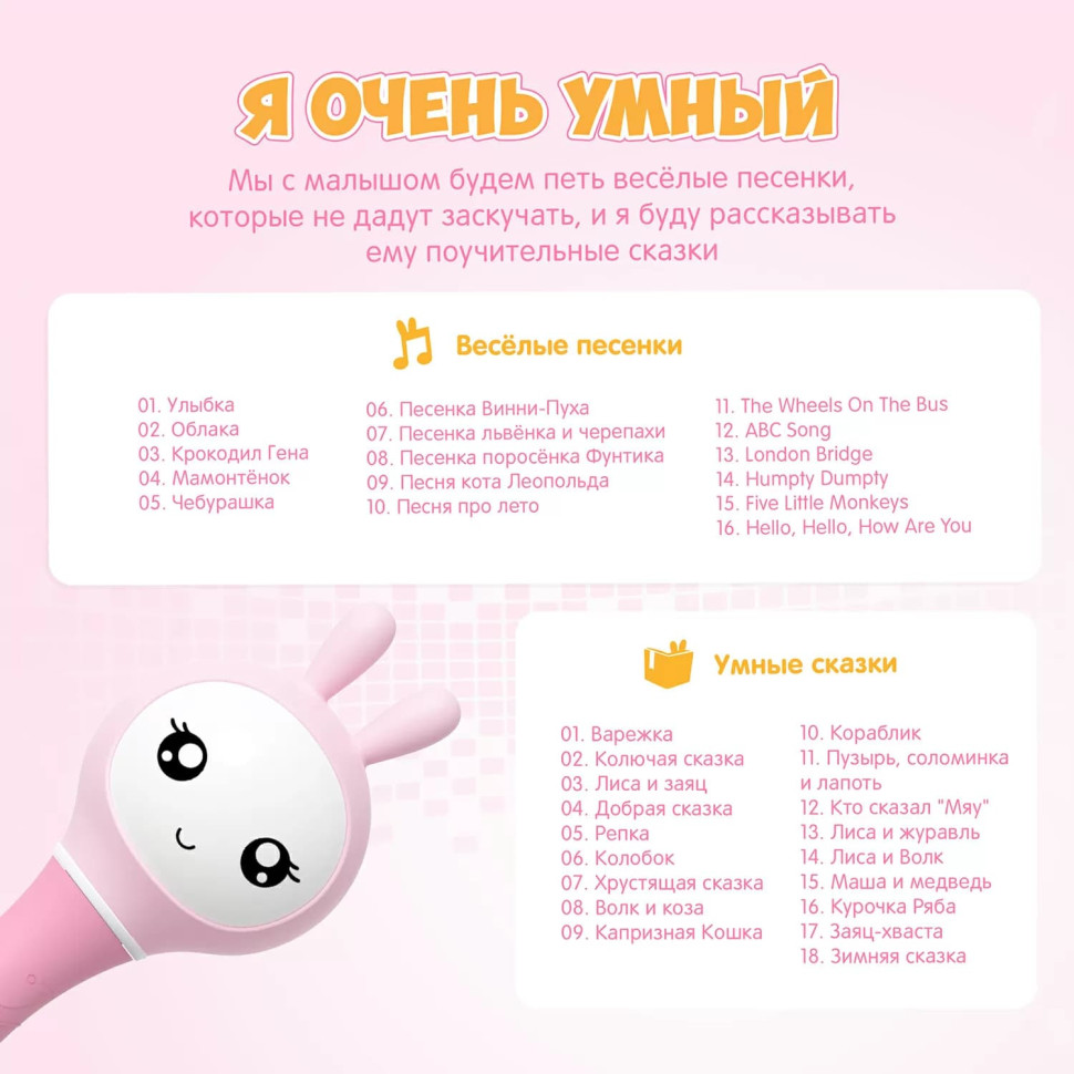 Інтерактивна іграшка Smarty Зайчик Alilo R1(Pink) Рожевий