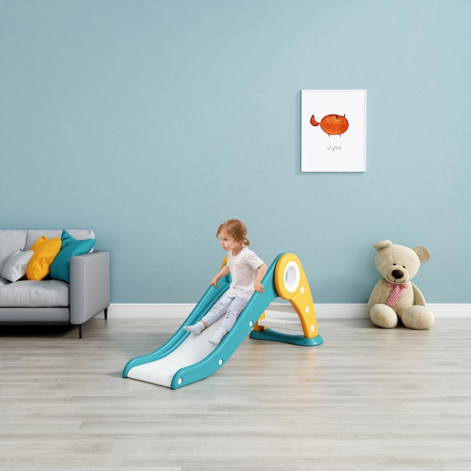 Дитяча гірка для катання Triton Mealux KD-B343 Blue/Yellow синій-жовтий