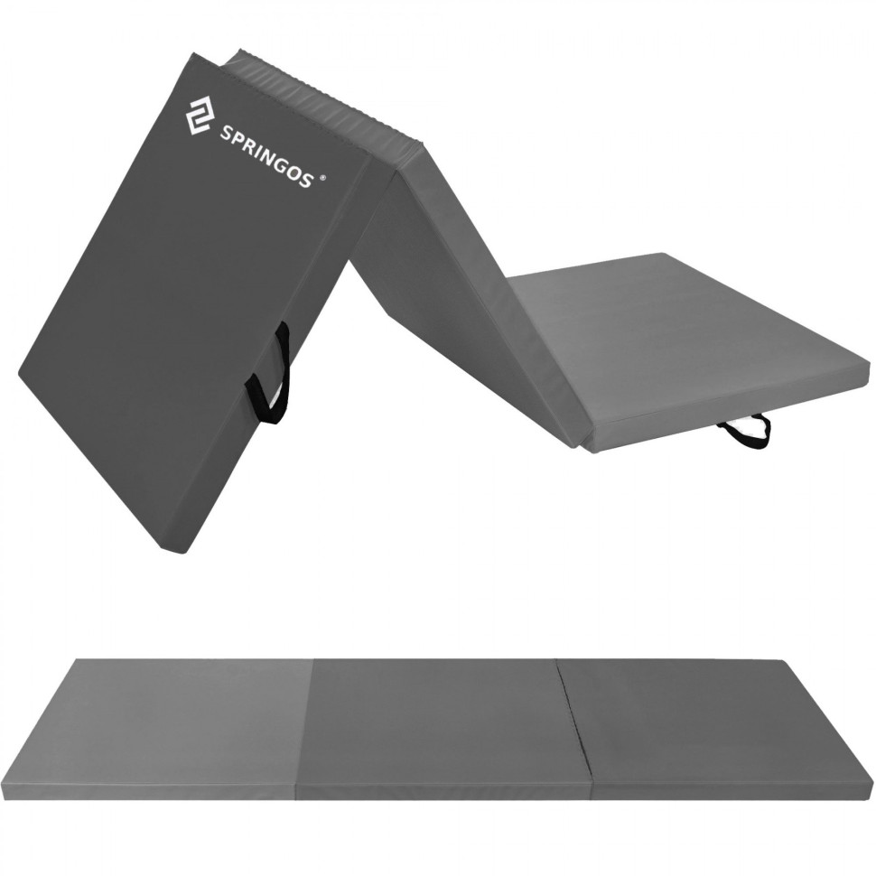 Мат гимнастический складной Springos FA0139 Grey 180x60x5.5 cм