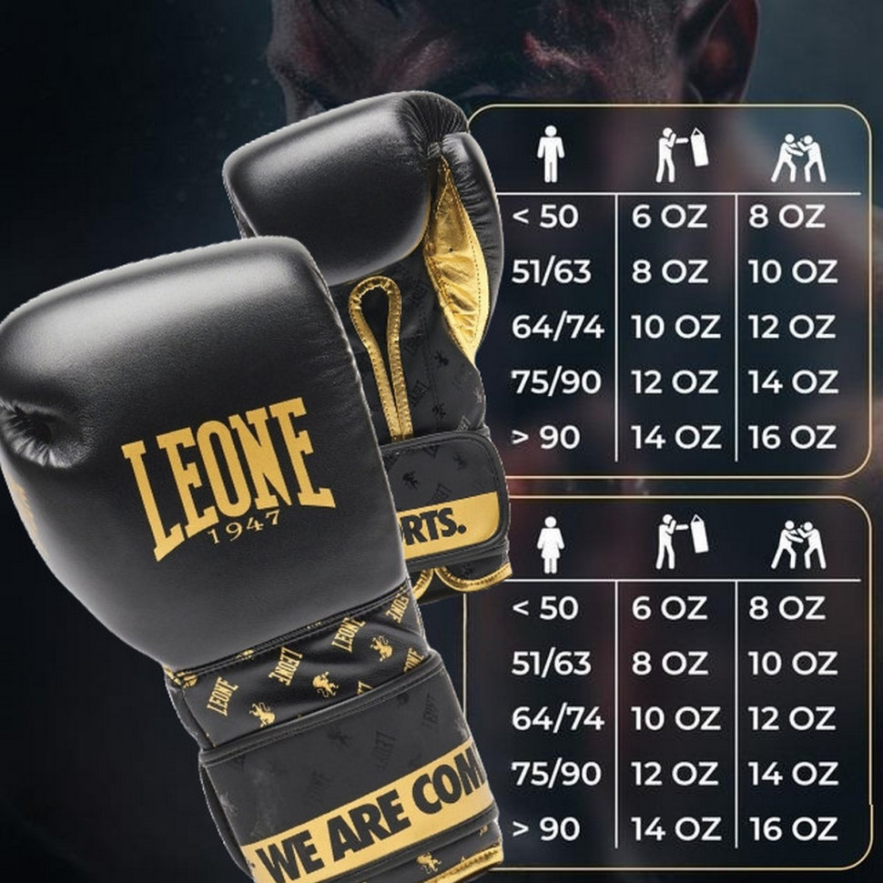 Боксерські рукавиці GN220 DNA Leone GN220_Black_10oz 10 унцій (бинти в комплекті)