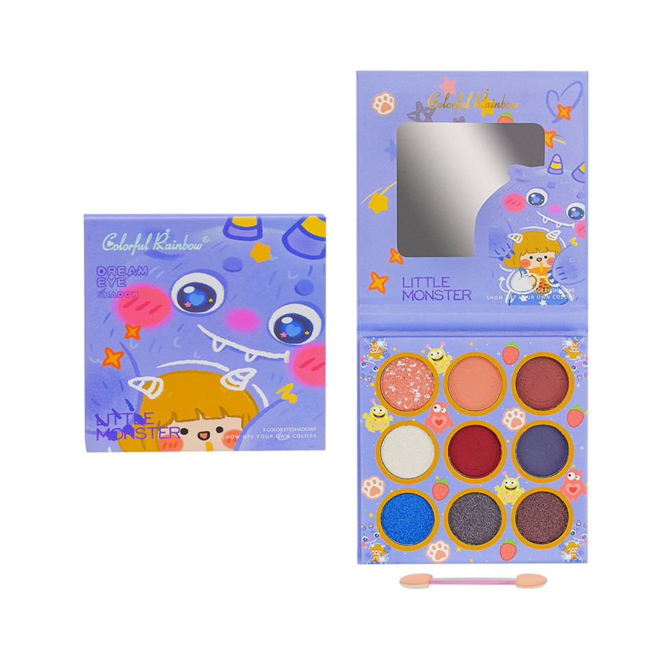 Дитяча палетка тіней для повік Shantou Jinxing 2776/7/8/9, 9 кольорів, аплікатор