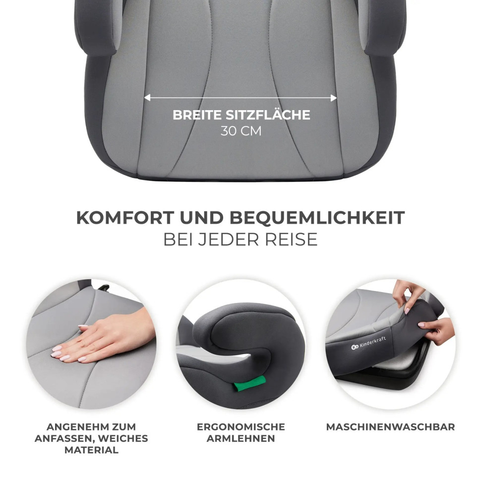 Дитяче автокрісло-бустер i-Boost Kinderkraft KCIBOO00GRY0000 Grey