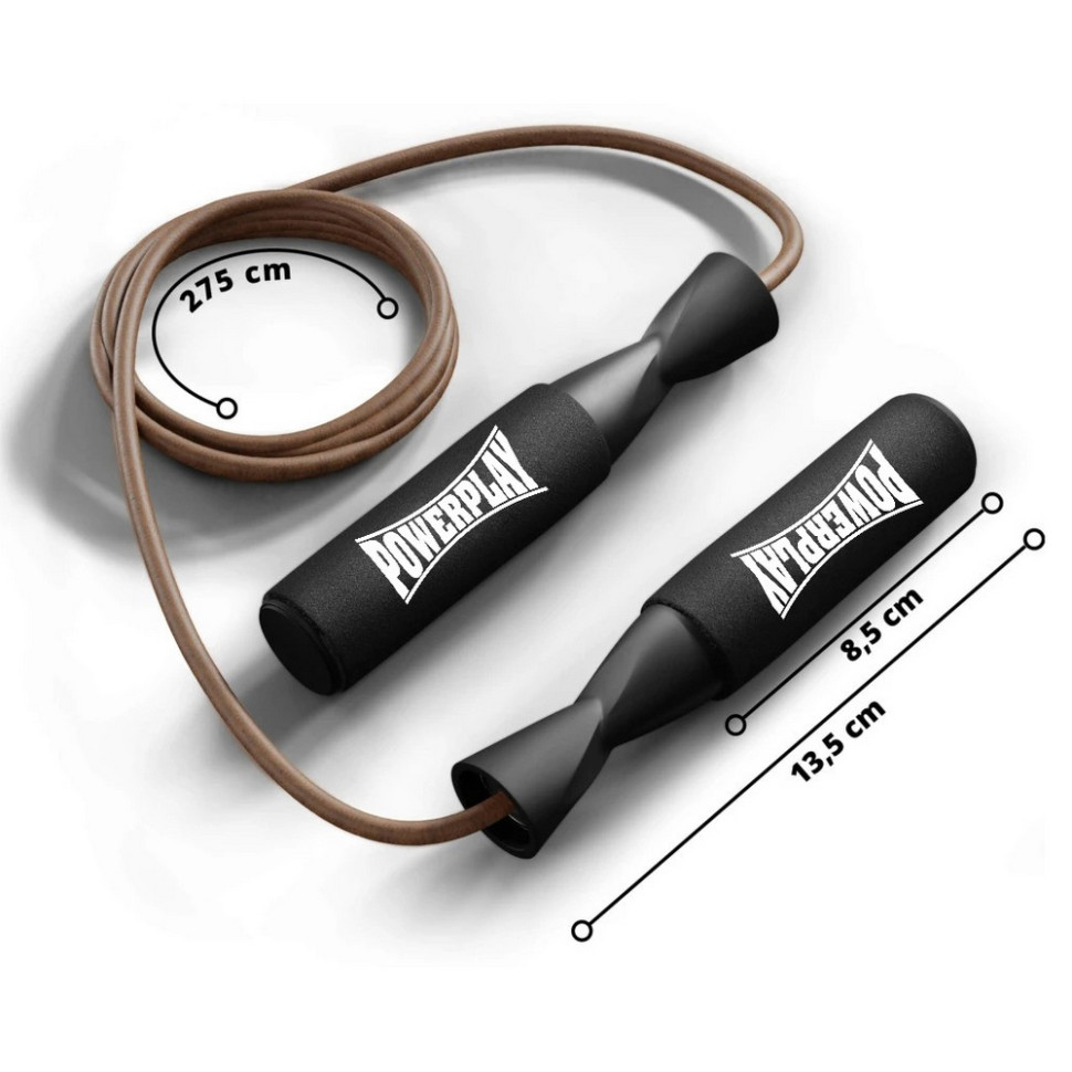 Скакалка кожаная 4214 Leather Jump Rope PowerPlay PP_4214_Leather 2,75 см