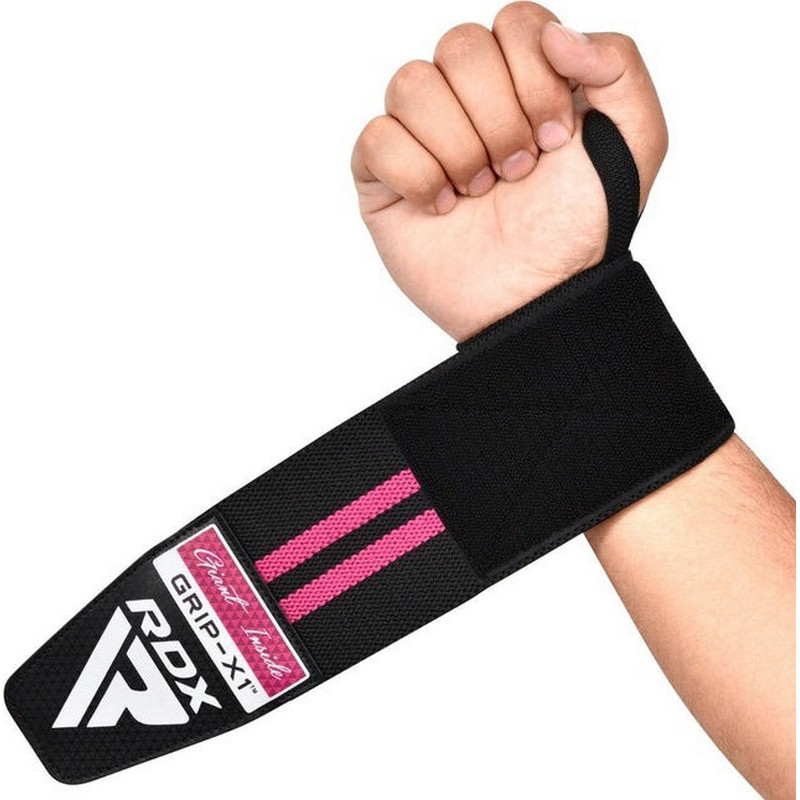 Бинти для зап'ясть (кистьові бинти) GYM WRIST WRAP R11 RDX Inc Limited WAH-WR11BP, BLACK/PINK