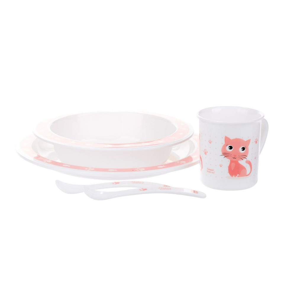 Дитячий набір посуду Cute Animals Canpol babies 4/401_pin 5 предметів