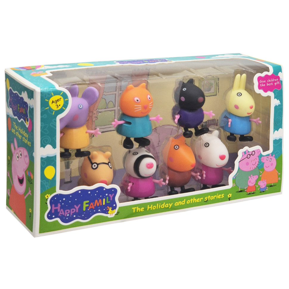 Ігровий набір фігурок Друзі Свинки Пеппи Bambi YM 765-11 рухливі деталі