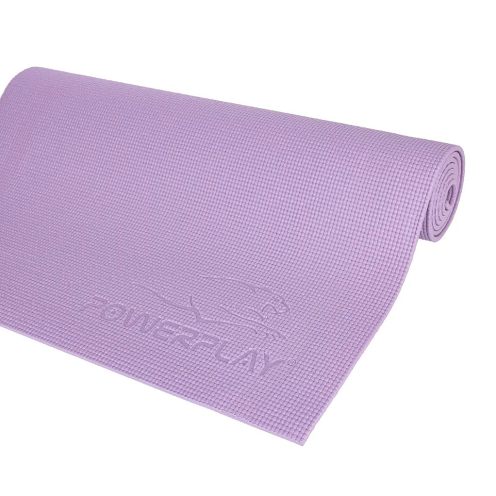Коврик для йоги и фитнеса PowerPlay PP_4010_Lavender_(173*0.6), Лавандовый