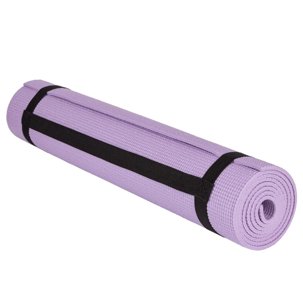 Коврик для йоги и фитнеса PowerPlay PP_4010_Lavender_(173*0.6), Лавандовый