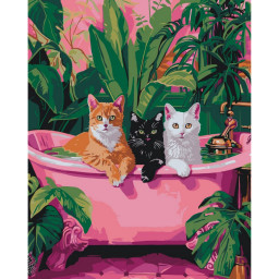 Картина по номерам "Коты в ванной" Art Craft 11692-AC 40x50 см