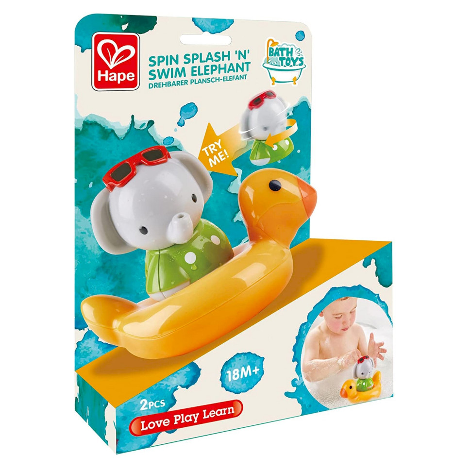 Игрушка для ванной Слоненок с термометром Hape E0222 меняет цвет