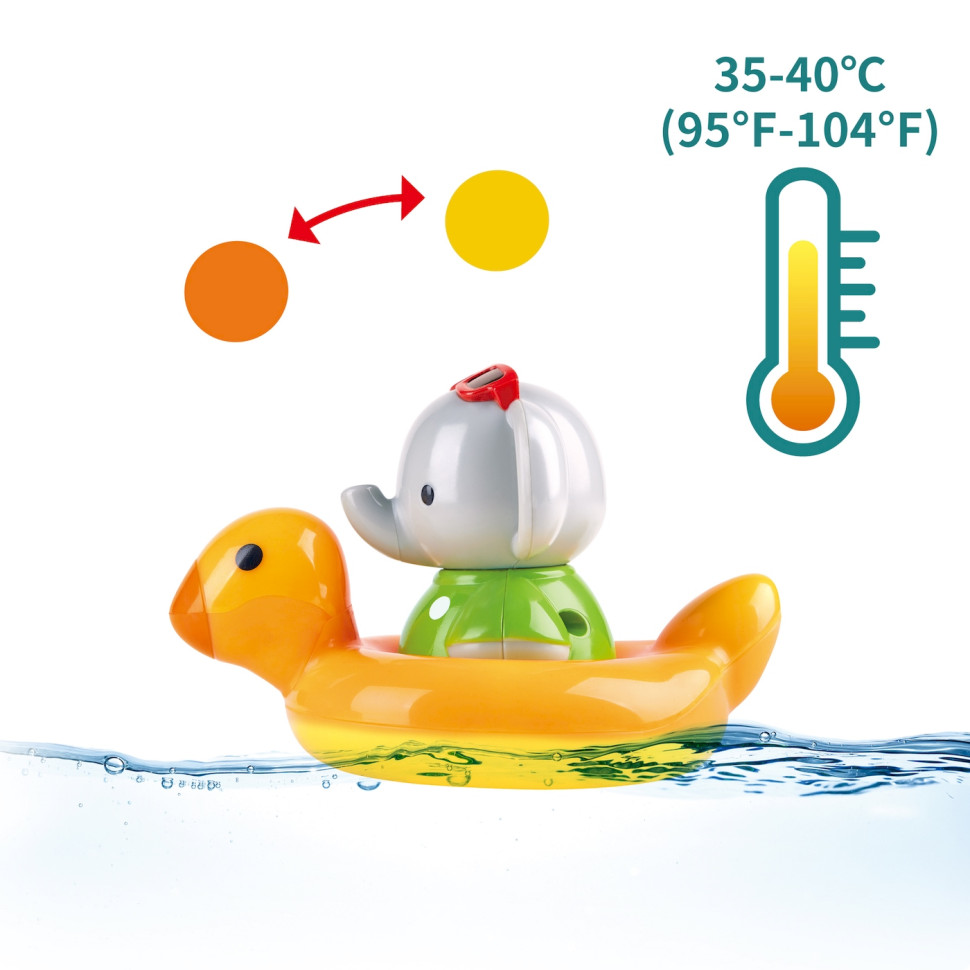 Игрушка для ванной Слоненок с термометром Hape E0222 меняет цвет