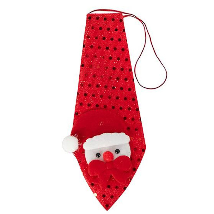 Новогодний галстук с фигуркой 