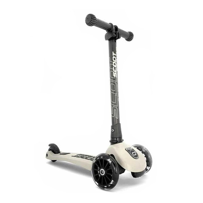 Самокат триколісний Highwaykick-3 Scoot and Ride SR-96344 з колесами, що світяться, світло-сірий